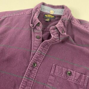 CPO Provisions Shirt Mens Small Purple Striped Flannel Button Down Casual Cotton